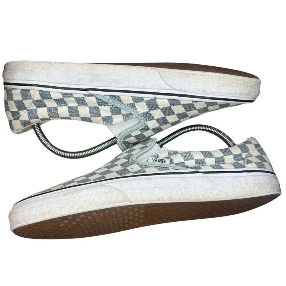 Vans Baby Blue/True White Checkerboard‎ Slip-On Sneaker - Men's 9 / Women's 10.5